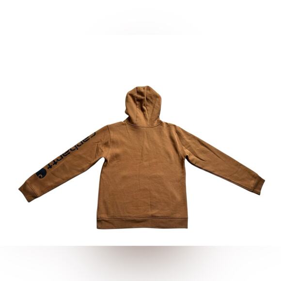 Carhartt Boys Long Sleeve graphic hooded sweatshirt brown size large 14/16 NWOT - Picture 4 of 8
